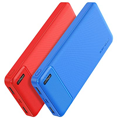 AsperX 2-Pack Power Bank Portable Charger Fast Charging 10000mAh | PowerBank USB C Input and Output, Battery Pack Compatible with iPhone, Samsung, Huawei, iPad, Tablets and More