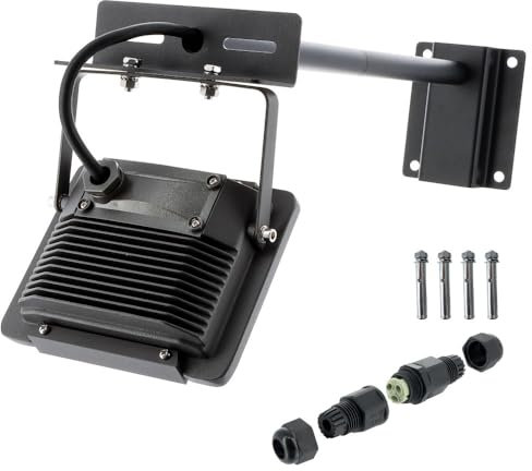 Eclairage enseigne - Projecteurs LED 20W extérieur pour Façades magasin - Support Inclinable - bras déporté