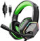 EKSA Gaming Headset, PC Headset mit Mikrofon 7.1 Surround Sound & RGB Lichter, Kopfhörer mit Kabel Rauschunterdrückung Mikrofon, USB Headset für PS4/PS5 Console Laptop