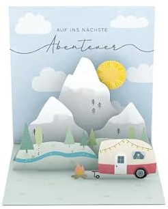 Grafik-Werkstatt |Pretty Pop-Up Karte | dreidimensional | Auf ins nächste Abenteuer