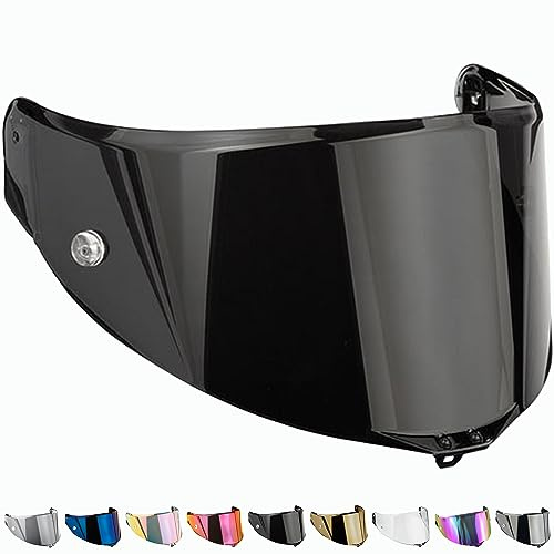 Everalo Visiere Casque Compatible avec Agv Corsa - Corsa R - Pista - Pista Gp - Pista Gp RR - Gt Veloce - Veloce s - Race 3 - Ecran Pinlock et Tearoff Ready - Visière Anti-buée (Noire 80%)