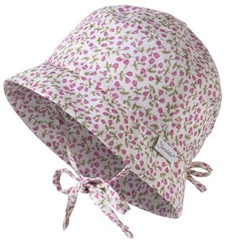 Sterntaler Babyhut Millefleurs für Mächen mit Größenregulierung - Sonnenhut mit floralem Druck und Bindeband, schützt den Kopf vor der Sonne - Sonnenmütze mit UV -Schutz 30