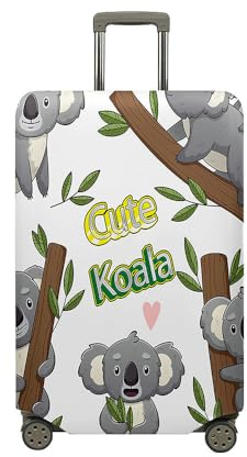 FANSU Kofferhülle Kofferschutzhülle, Koala Druck Elastisch Reisekoffer Schutzhülle mit Reißverschluss, Waschbar Gepäckabdeckung - 18 bis 32 Zoll (Koala 2,XL(29-32in))