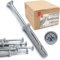 Lun Fix Lot de 100 chevilles à percussion 8 x 80 mm – Vis à clou – Chevilles de cadre – Montage rapide – Vis à percussion – Tête fraisée