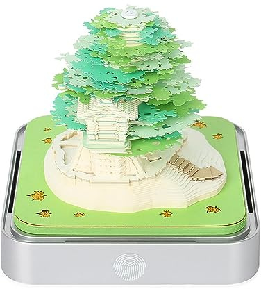 maxal Calendrier 2024, bloc-notes pour calendrier de Noël avec arbre de cerisier, calendrier de bureau cerisier, bloc-notes, calendriers 2024, maison, travail, calendrier artistique romantique