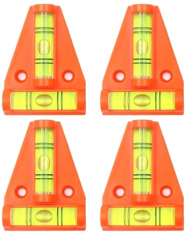 Nivel de burbuja pequeño de 4 piezas, mininivel de burbuja, piezas y accesorios para autocaravanas, kit de nivel de burbuja, accesorios para autocaravanas, rampa de nivelación, nivel de bolsillo
