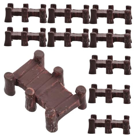 BESTonZON 10pcs Miniatur Garten Brücke Szene Zubehör Bonsai Ornament Garten Decor Wetterfeste Miniatur Modell