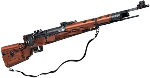 FULHOLPE Technik Schießwaffe Bausteine, Technik 98K Scharfschützengewehr Bausatz Modell, 1206+ Klemmbausteine Gewehr Waffen Bauset Kompatibel mit Großen Marken