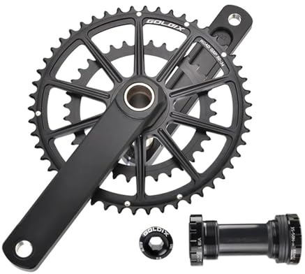 Rennrad-Kurbelgarnitur 165/170/172.5/175Mm GXP-Kurbelarm-Satz 53-39T/52-36T/50-34T Doppeltes Kettenblatt Mit BSABB Geeignet Für 10/11 Speed, Fahrrad Kurbel, Cran 52-36t,175mm