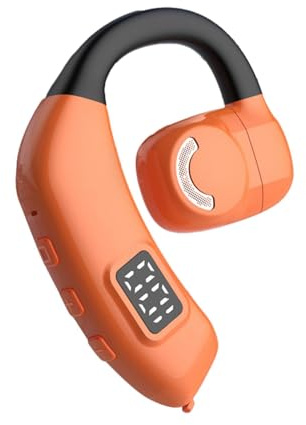 Cuffie senza fili a orecchio singolo, auricolari per telefono cellulare, cuffie sportive wireless con display a LED, audio HIFI, riduzione del rumore e rotazione di 180 gradi, cuffie a conduzione