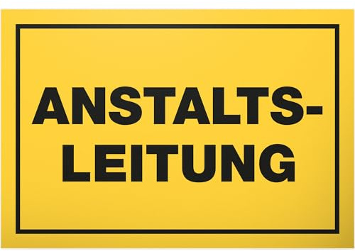 DankeDir! Anstaltsleitung 30 x 20 cm Schild Türschild - Lustige Deko Büro Bürozimmer - Geschenkidee Geburtstagsgeschenk Chef Kollegen - Wanddeko Deko Geschenk Party Deko