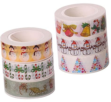 DIYEAH 6stücke Weihnachten Washi-tape Geschenkband Masking Tape Diy Washi-tape Klebeband Für Scrapbooking Dekoration Heimwerken Basteln Festival