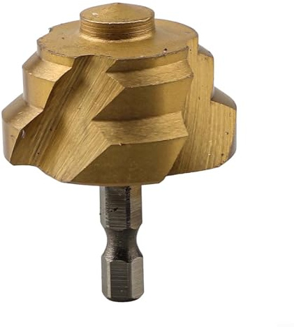 LVYXON Stufenbohrer, Sechskantschaft, Bohrer, Wasserrohr-Erweiterungsstanzer für Klempner, 40 mm, 50 mm, 63 mm, Gold (40 mm)