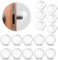Sheltter Pack 6 Topes para Puertas Suelo Transparentes + 10 Gomas 20x5 mm | Tope de Puerta Adhesivo | Door Stopper | Protector Pared | Retenedor y Sujeta Puertas