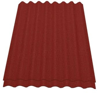 Onduline Easyline Dachplatte Wandplatte Bitumenwellplatten Wellplatte 2x0,76m² - rot
