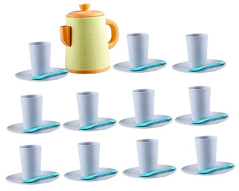 BESTonZON 1juego Té Miniatura para Niño Niña Set para Juegos De Imaginación y Accesorios De Casa De Muñecas Simulación De Té y Postres