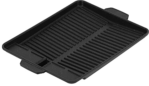 Mtlavishness Placa De Barbacoa Coreana Multifuncional Sartén Teppanyaki Antiadherente Portátil Sartén Para Hornear A Rayas Rectangular Para Asar Con Diseño De Control De Aceite Y