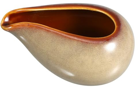 Ciieeo Ceramic Sauce Pitcher 100ml for Serving Salad Dressings with Wear Resistance and Sleek Smooth Appearance, Ceramic Creamer Pitcher for Household Use