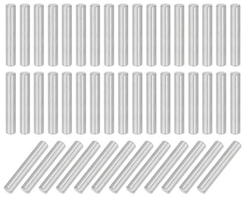 QUARKZMAN 66 Stück 304 Edelstahl Zylinderstift 4mm Durchmesser, 25mm Lange Dübelstifte Metall Regalstifte für Kleiderschrank Kommode Schrank Bücherregal Industrie Haushalt Möbel Regale