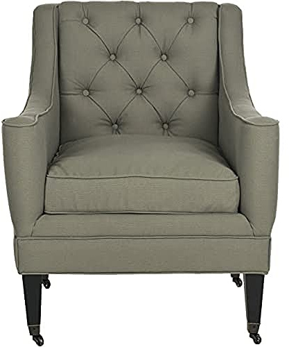 SAFAVIEH Upholstered Ottoman, in Seamist, 70 X 80 X 90