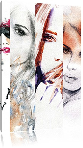 Pixxprint Haar Frisuren, Größe: 120x80cm, Leinwandbild, fertig gespannt, Wandbild, Dekoration, Kunstdruck, kein Poster