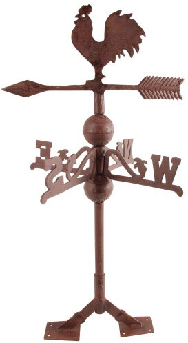 Segnavento in ghisa con design di gallo