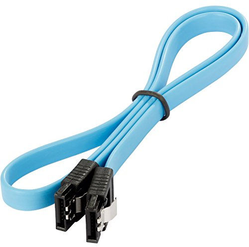 POPPSTAR 1x Câble de données SATA 3 HDD SSD, fiche droit, jusqu'à 6 Go/s, longueur 0,5 m, bleu