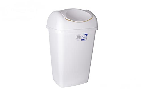 Tontarelli TON364 Pattumiera Grace, Bianco, 25 lt