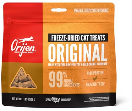 ORIJEN Freeze Dried Cat Treats Grain Free Original 1.25oz Bag