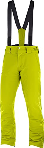 Salomon, Pantaloni da Sci per Uomo, STORMSEASON PANT M, Tessuti Sintetici, Giallo (Citronelle), Taglia L/R, LC1198400