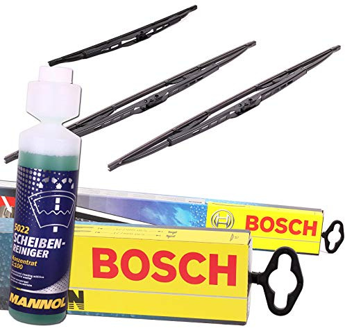 Bosch Scheibenwischer Heckwischer Vorne + Hinten, Aerotwin Spoiler A581S + H402, Wischer Scheibenwischerblätter Set für Frontscheibe und Heckscheibe, Passend für - OPEL MERIVA B (S10)