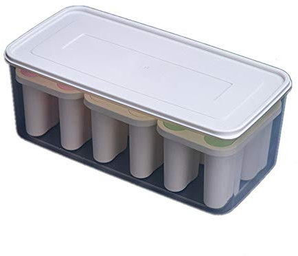 JMAHM Eisformen 12 Stück Eis am Stiel Formen Eisschalen mit Eisbox und Deckel (12 Stück weiß)