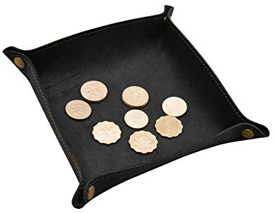 Taschenleerer, Handgefertigt Leder tablett Organize Ablage Aufbewahrungsbox klassisch Valet Trayy für Handy, Schlüssel, Cady, Kleingeld Geldbörse