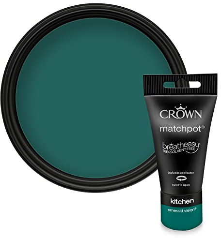 Crown Easyclean Kitchen Matt Emulsion Paint - Emerald Vision - 40ml Sample