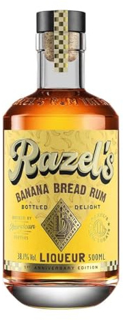 Razel's Banana Bread Rum, Karibik Rum trifft auf saftiges Bananenbrot! 500ml flüssiges Dessert
