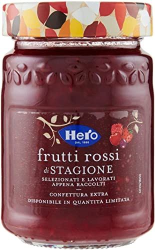 Hero frutas rojas en temporada mermelada mermelada untar pan Italia 350g