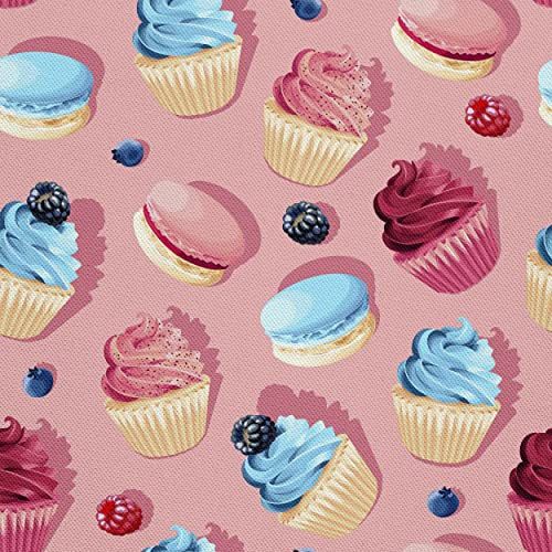 HEKO PANELS Stoff Oxford wasserdicht, Muffins, 1 Meter 155 x 100 cm | Dekostoffe zum Nähen und Handwerken, blickdichte Möbelstoffe, Nähstoffe DIY, als Meterware erhältlich