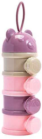 Baby Milk Powder Dispenser, 4 Layer Baby Milk Powder Formula Dispenser, Baby Formula Dispenser, Portable Milk Powder Dispenser Container, Non-Spill Stackable Snack Storage Container For Travel Outdoor