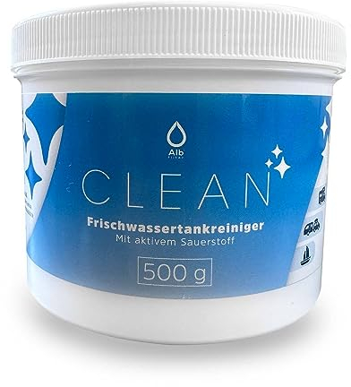 Alb Filter Clean Wohnmobil Wassertank Reiniger | Effektiver Aktivsauerstoff Tankreiniger für Wasserleitungen und Tanks | Frischwassertank Reiniger gegen Ablagerungen und Verschmutzungen | 500g