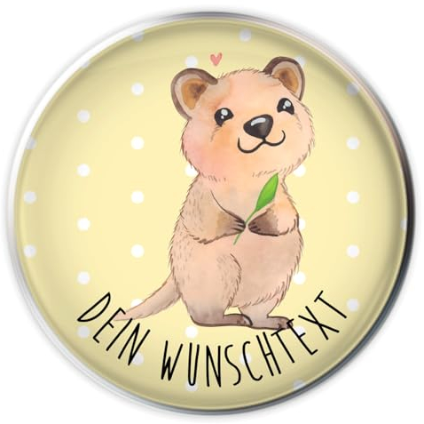 Mr. & Mrs. Panda Waschbecken Abfluss Quokka Happy - Personalisierte Geschenke, Selbst Gestalten, Stopfen, Niedliches Tier, Wunschtext, Verschieben, Aufschieberitis, Lustige Sprüche, Personalisierung