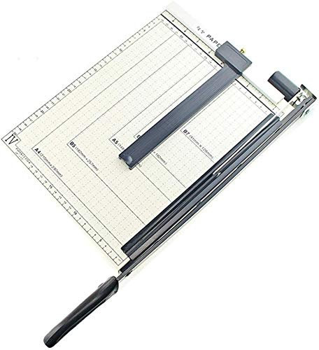 XINYUNFEI Papierschneider a4 Maschine Papierschneider, Manueller Stahlmesser-Fräser, Schulbüro(Silver)