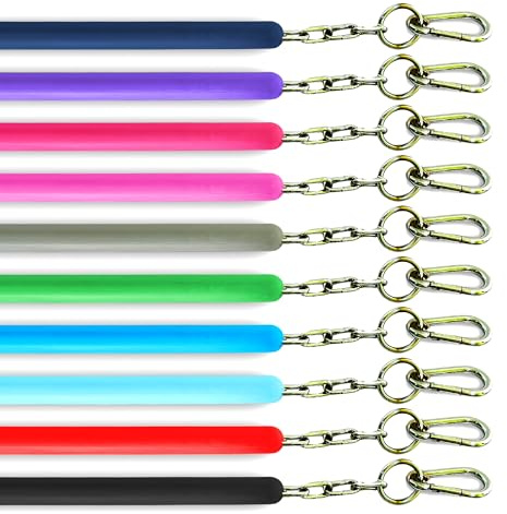 LEXNEL Stall Chain for Horses – 51 Inch Horse Stall Guard with Heavy-Duty Clips, Rubber Coated Stall Guard for Horse Stalls and Trailers (Hot Green)