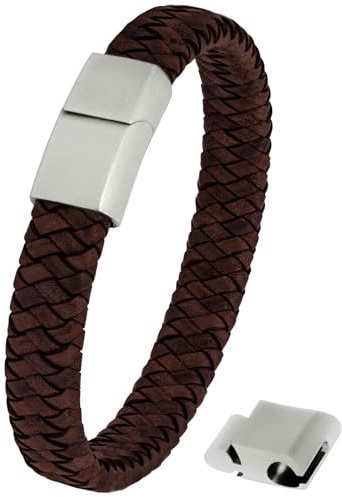 Simaru Lederarmband Made in Germany für Frauen & Männer | Echtleder-Armband mit Edelstahl Verschluss | Schönes Geschenk für deine Liebsten