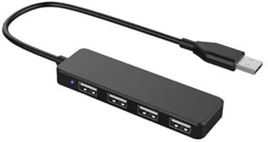HUB - hub con 4 Puertos USB 2.0, Color Negro, Ideal para Compartir Dispositivos y transferir Datos de Manera eficiente.*