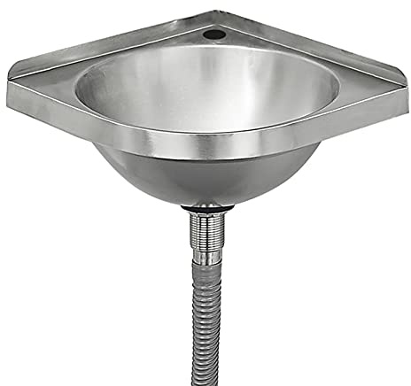 Kitchen Sink,Corner washbasin Wall-Mounted Stainless Steel washbasin, Bathroom washbasin, Bathroom countertop washbasin, Single Bowl Sink with Faucet and Drain Pipe(Transparent B)