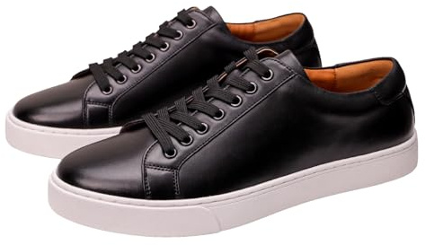 sekiueo Baskets Habillées Hommes Bout Uni Chaussures Oxford Classiques Décontractées À Lacets Chaussures Plates Formelles De Marche
