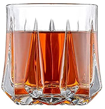 Lot de 6 verres à whisky et scotch italiens de qualité supérieure, 370 ml, transparents, de luxe haut de gamme (6)