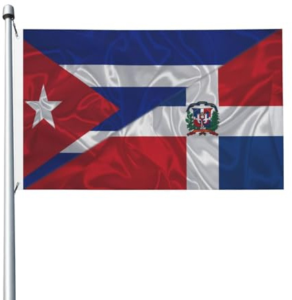 Bandera Del Orgullo Triángulo De Cuba, Cubanos Y República Dominicana Bandera Balcón Diversidad Garden Flag Lavable Banderas Premium Para Fiesta Festival Jardin 90X152CM