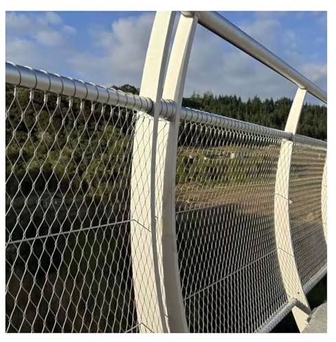 LINGDSWULING Zaunnetz Edelstahl-metallgitter Hochgelegene Fallschutznetz Terrasse Landschaftlich Reizvollen Ort Edelstahl Seilnetz Flexibles Kabeldrahtseil Vom(3.3x29.5ft(1x9m))