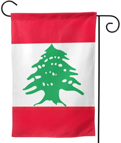 Drapeau du Liban - Drapeaux de jardin saisonniers pour l'extérieur, durables double face - Décoration de vacances